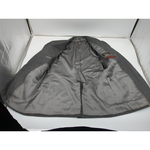 Sam's Tailor Bespoke Suit Jacket Blazer Herringbone Wool Tweed Men's Size 42 - Picture 2 of 16